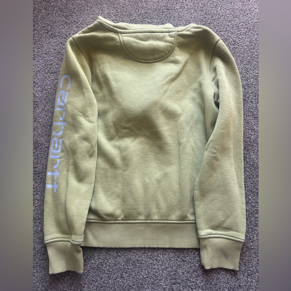 Carhartt Women’s Green Hoodie Sweater - Picture 2 of 2